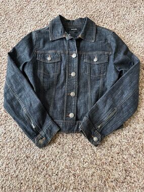 Daisy Fuentes Dark Blue Denim Jean Jacket
